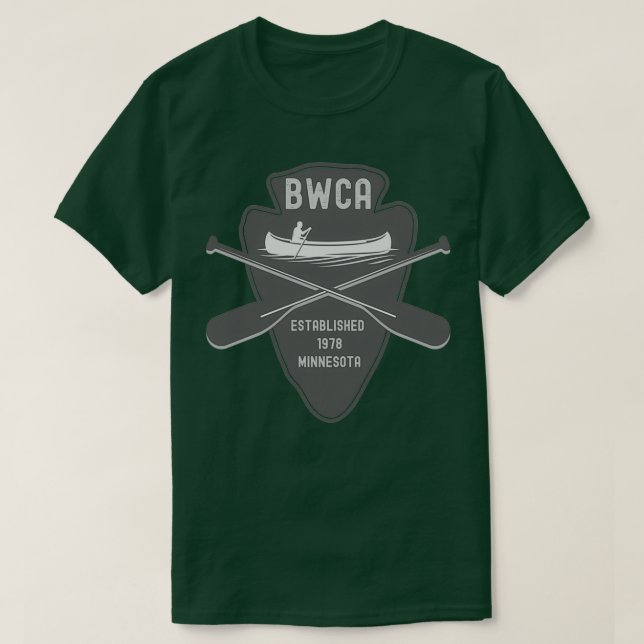 BWCA Boundary Waters Canoe Area  (2)  T Shirt (Design framsida)