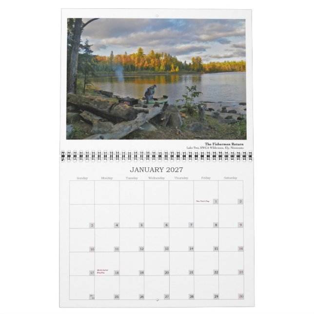 BWCA Namekagon Calendar Kalender (Jan 2027)