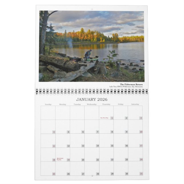 BWCA Namekagon Calendar Kalender (Jan 2026)