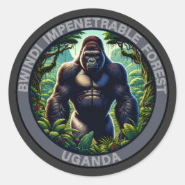 Bwindi Impenetable Forest Uganda Runt Klistermärke