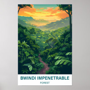 Bwindi Impenetable Forest Uganda Travel Poster