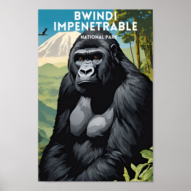 Bwindi Impenetable National Park Travel Poster (Framsidan)