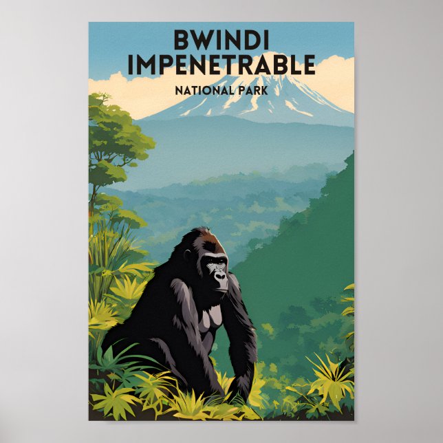 Bwindi Impenetable nationalpark Poster (Framsidan)