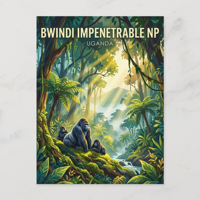 Bwindi Impenetrable National Park Uganda Vykort (Framsida)