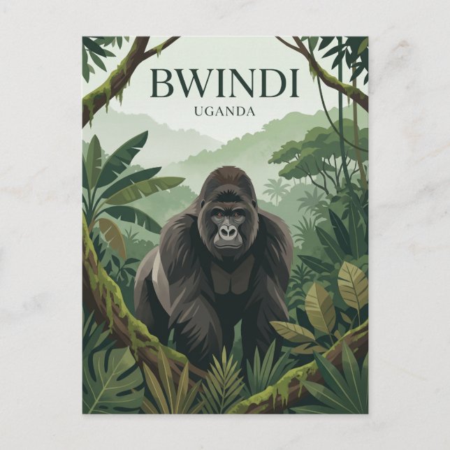 Bwindi ogenomträngliga nationalpark Uganda Vykort (Framsida)