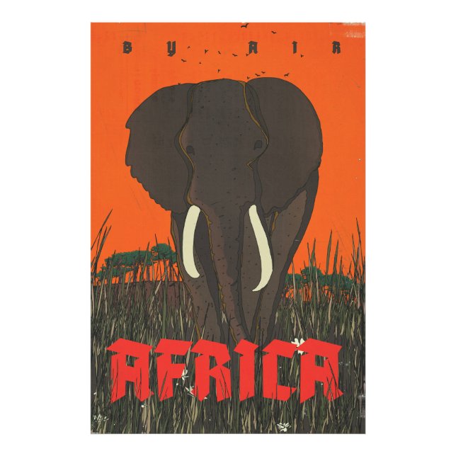 By Air Africa Resoraffisch Fototryck (Framsidan)