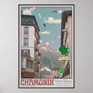 By av Chamonix (vit) Poster