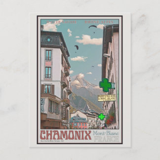By av Chamonix (vit) Vykort