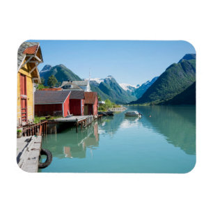 By av Fjærland och en fjordrektangelmagnet Magnet
