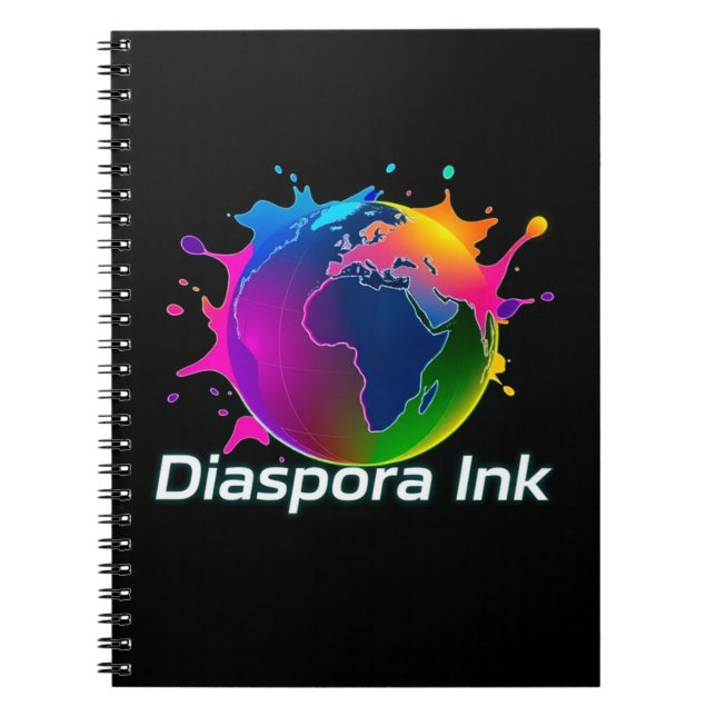 By Diaspora Ink.  Notebook/Journal.  Anteckningsbok (Framsidan)
