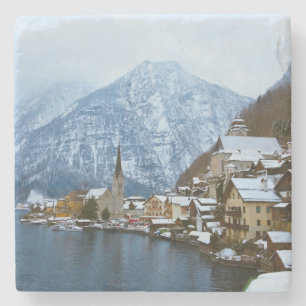 By Hallstatt på sjön - Salzburg Österrike Underlägg Sten