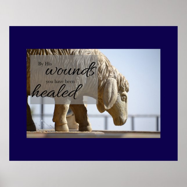 By His Wounds We are Healed Canvas Poster (Framsidan)