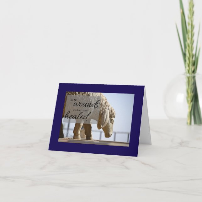 By His Wounds We are Healed Card Anteckningskort (Framsida)