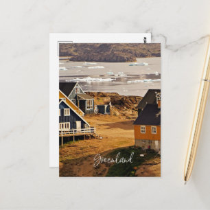 By i Grönland, landskapsfotografi Vykort