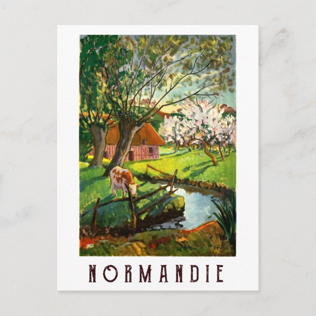 By i Normandie, Frankrike Vykort (Framsida)