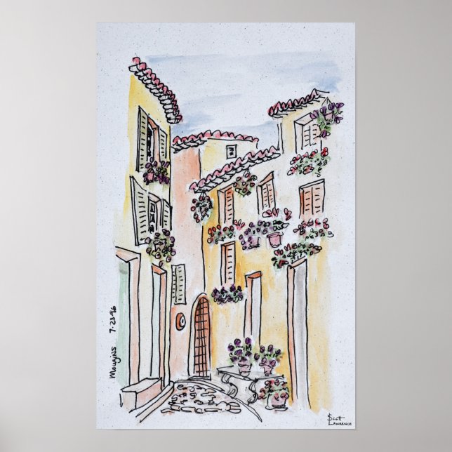 By Mougins | Provence, södra Frankrike Poster (Framsidan)