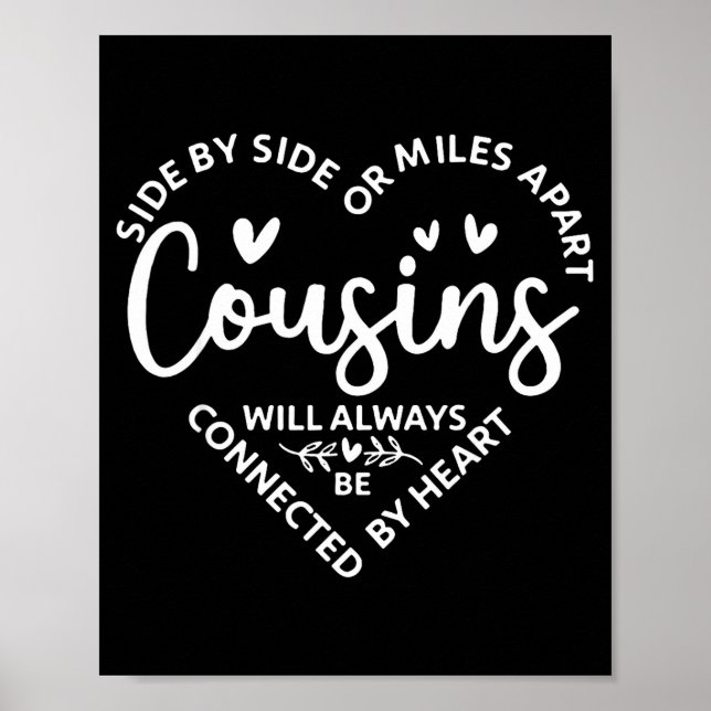 By Side Side Miles Apart Cousins Poster (Framsidan)