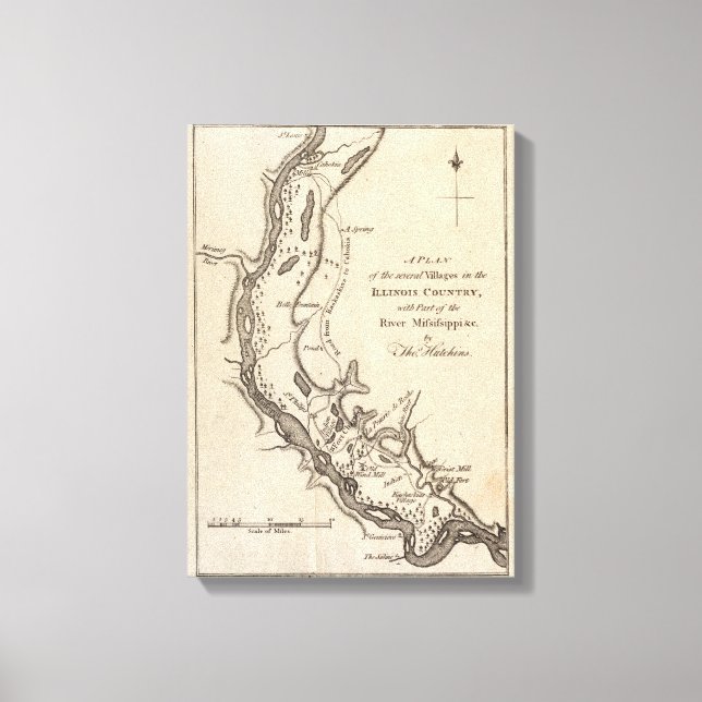Byar i Illinois Land Canvastryck (Framsida)