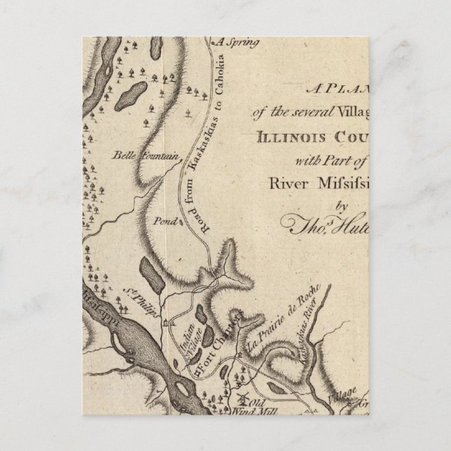 Byar i Illinois Land Vykort (Framsida)