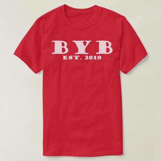 BYB Etablerade 2010 Hjärtdesign TShirt T Shirt (Design framsida)