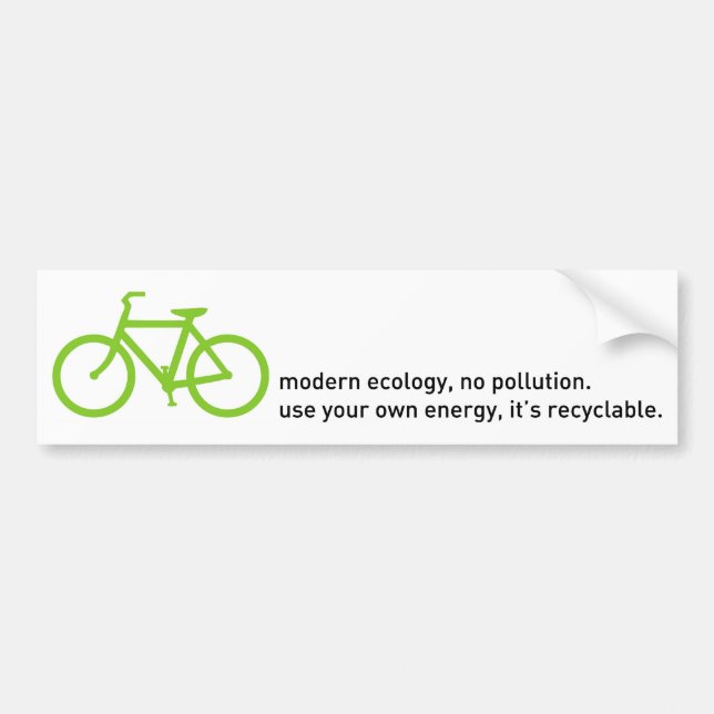 Bycicle: Modern ekologi Bildekal (Framsidan)