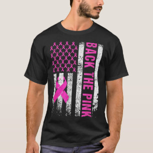 Byck ut Rosa Breast Cancer Awareness Flagga Småbar T Shirt