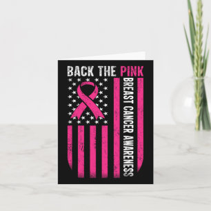 Byck ut Rosa Breast Cancer Awareness USA flagga Pi Kort
