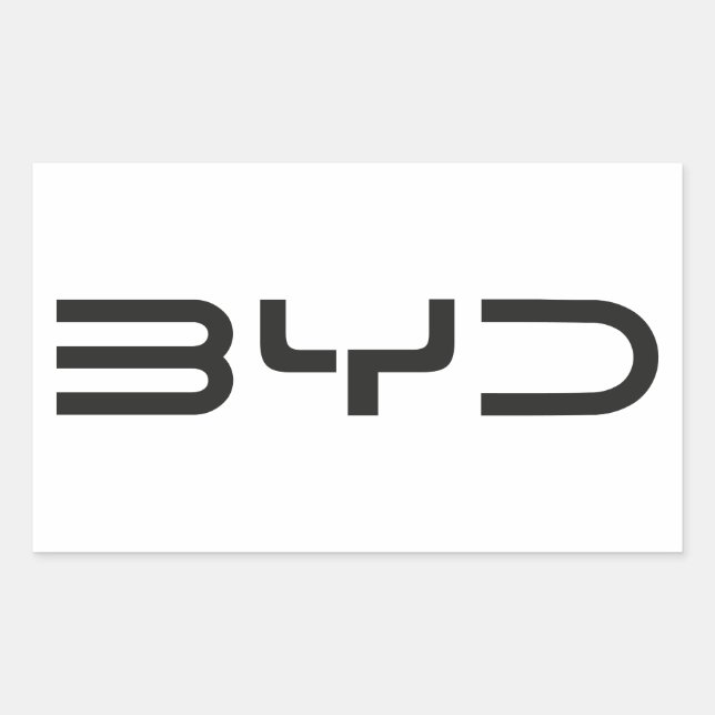 BYD-klistermärken Rektangulärt Klistermärke (Framsida)