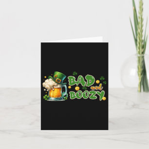 Byd och Boozy St patricks day Funny Irish St Paddy Kort