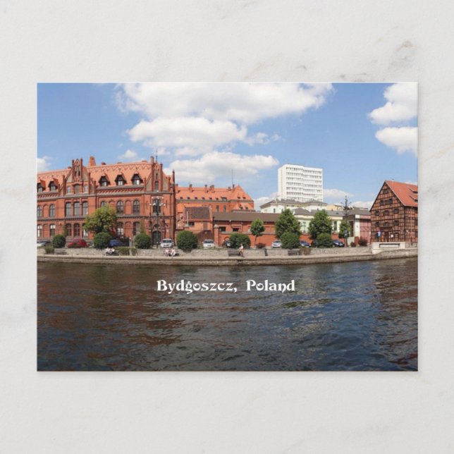 Bydgoszcz, Polens cityscape-foto Vykort (Framsida)