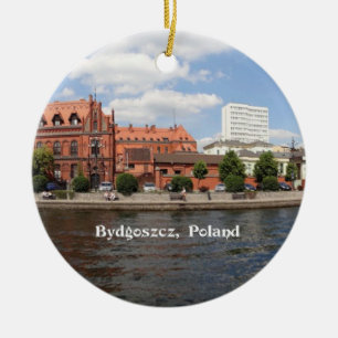 Bydgoszcz, Polens cityscape Julgransprydnad Keramik