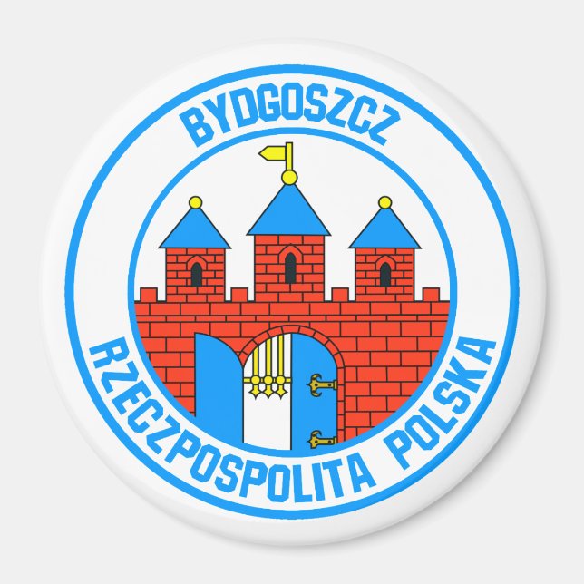 Bydgoszcz Round Emblem Magnet (Framsidan)