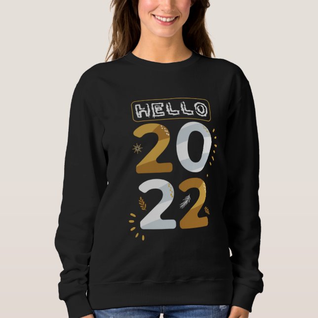 bye 2021 Hello 2022 Happy New Year  Christmas Xmas T Shirt (Framsida)