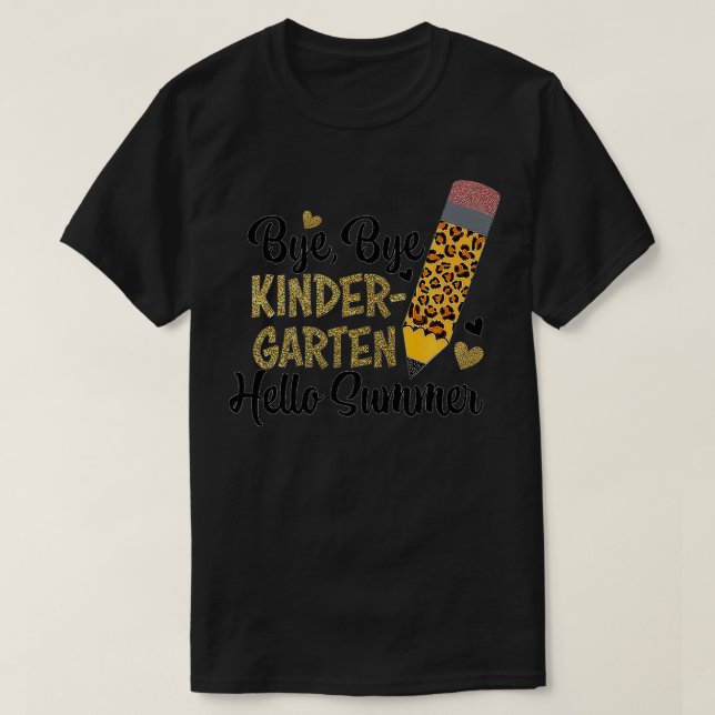 Bye, Bye Kindergarten Hello Summer Peace Out Kinde T Shirt (Design framsida)