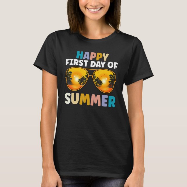 Bye Bye SCHOOL Hello Summer Last Day Of School T Shirt (Framsida)
