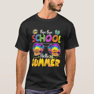 bye bye school hello summer t shirt