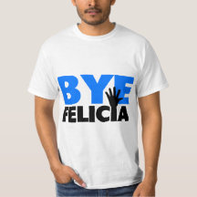 ByeFelicia räcker vinkar djärva blått
