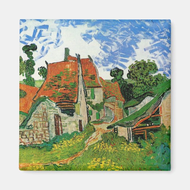 Bygata av Vincent van Gogh Magnet (Framsidan)