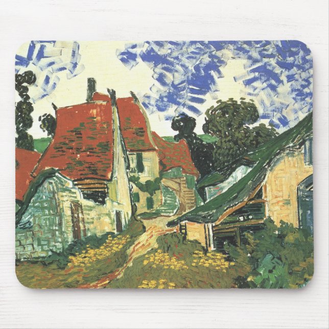 Bygata i Auvers av Vincent van Gogh Musmatta (Framsidan)
