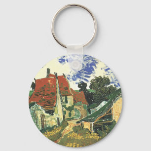 Bygata i Auvers av Vincent van Gogh Nyckelring