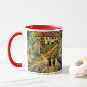 Bygata och trappor i Auvers, Figurer Mugg