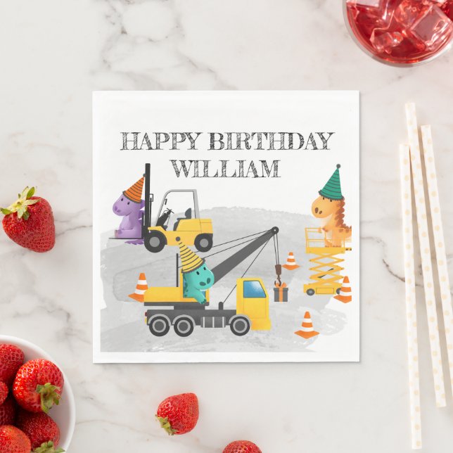 Bygg 2:a födelsedag Party, dinosaur Theme Pappersservett (Insitu)