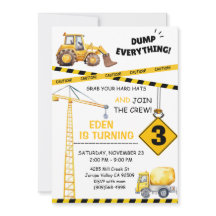 Bygg 3:e födelsedagsinbjudan