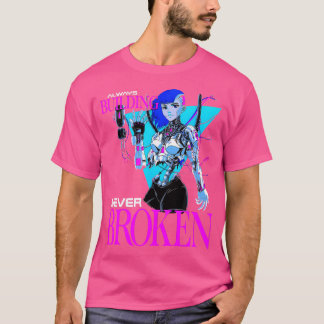 Bygg aldrig bruten arbetsbodybuilding t shirt