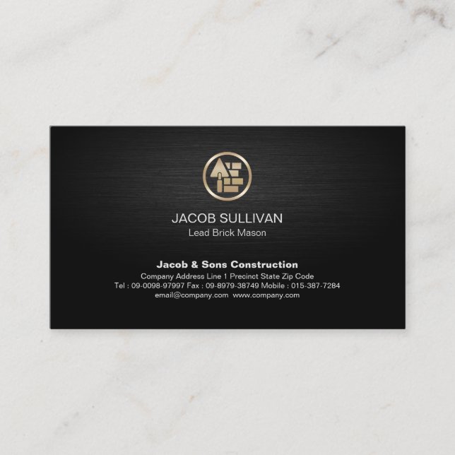 Bygg av Stone Mason Masonry Visitkort (Framsida)