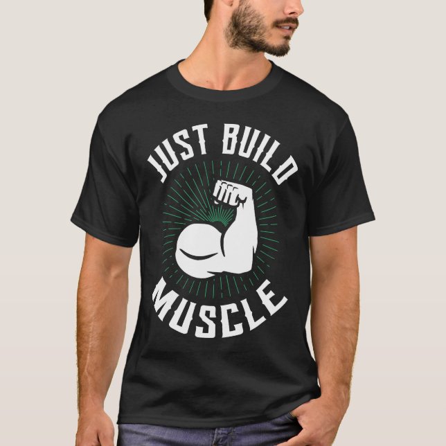 bygg bara muskeln t shirt (Framsida)