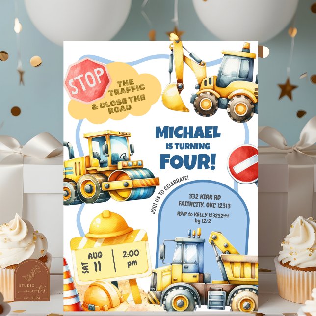 Bygg Barns födelsedag Inbjudningar (Skapare uppladdad)