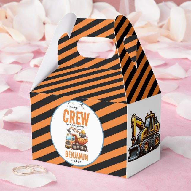 Bygg-besättningen Lastbil Boy 2:a födelsedag Presentaskar (Bröllop)
