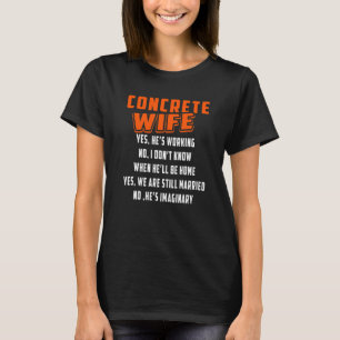 Bygg betong fru till byggnadsarbetare t shirt