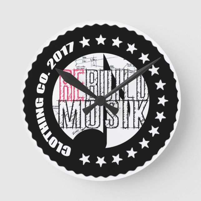 Bygg Clothing Co igen. Rund Klocka (Framsida)